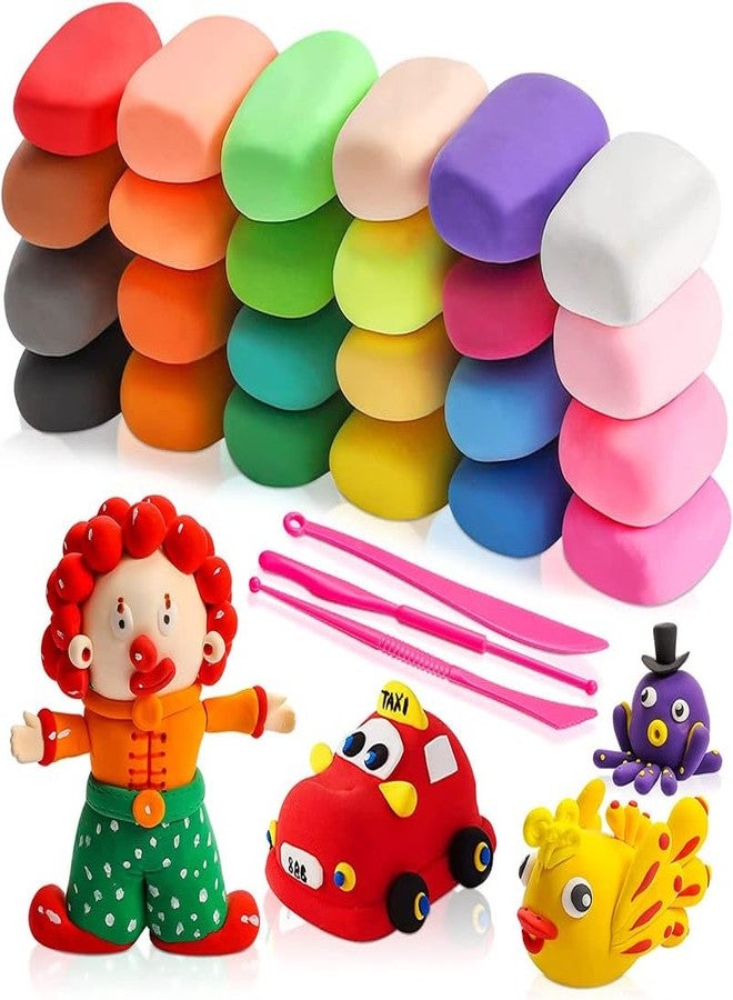 Eclet (Pack of 12) Air Dry Clay, Colorful Children Soft Clay, Creative Art Crafts, Gifts for Kids-Multi Color. Non-Toxic Modeling Magic Fluffy Foam Bouncing Clay Putty Kit for Kids with Tools .21 - Image 1